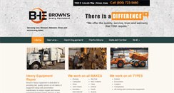 Desktop Screenshot of brownsheavyequipment.com